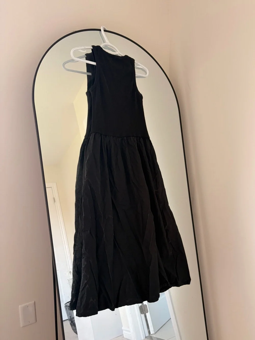 Frank & Oak The Mixed Fabric Dress with pockets -  in Black Size Small - Picture 7 of 9